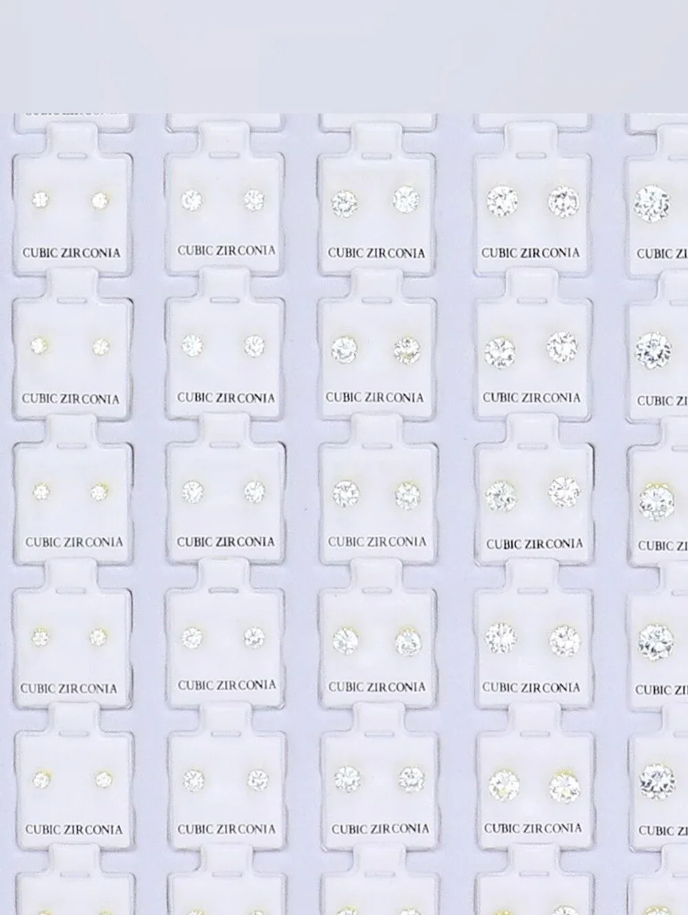 Gold Stainless Steel CZ Studs